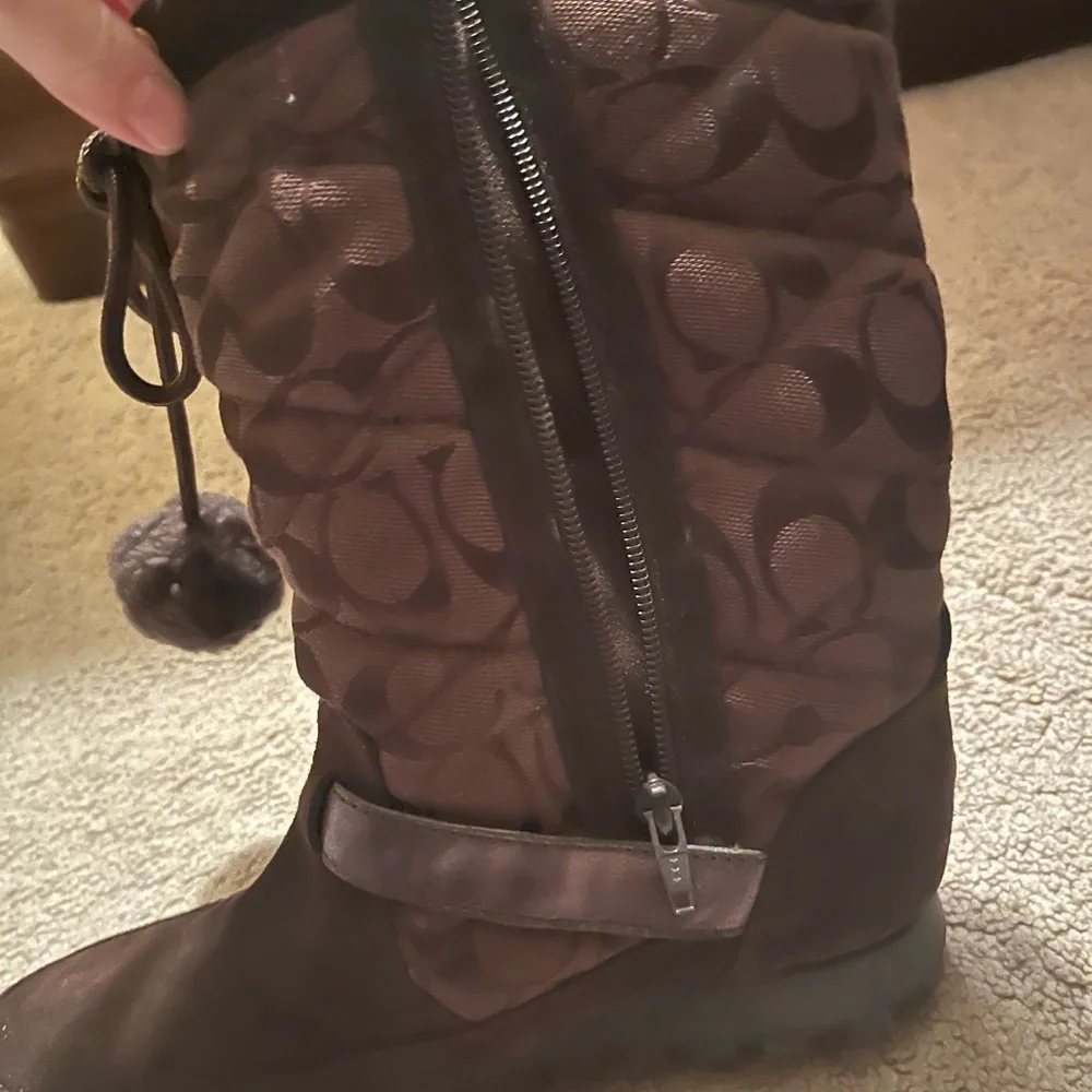 Coach Juniper Suede Boot Style A7311 brown. Size 7. - Picture 8 of 11